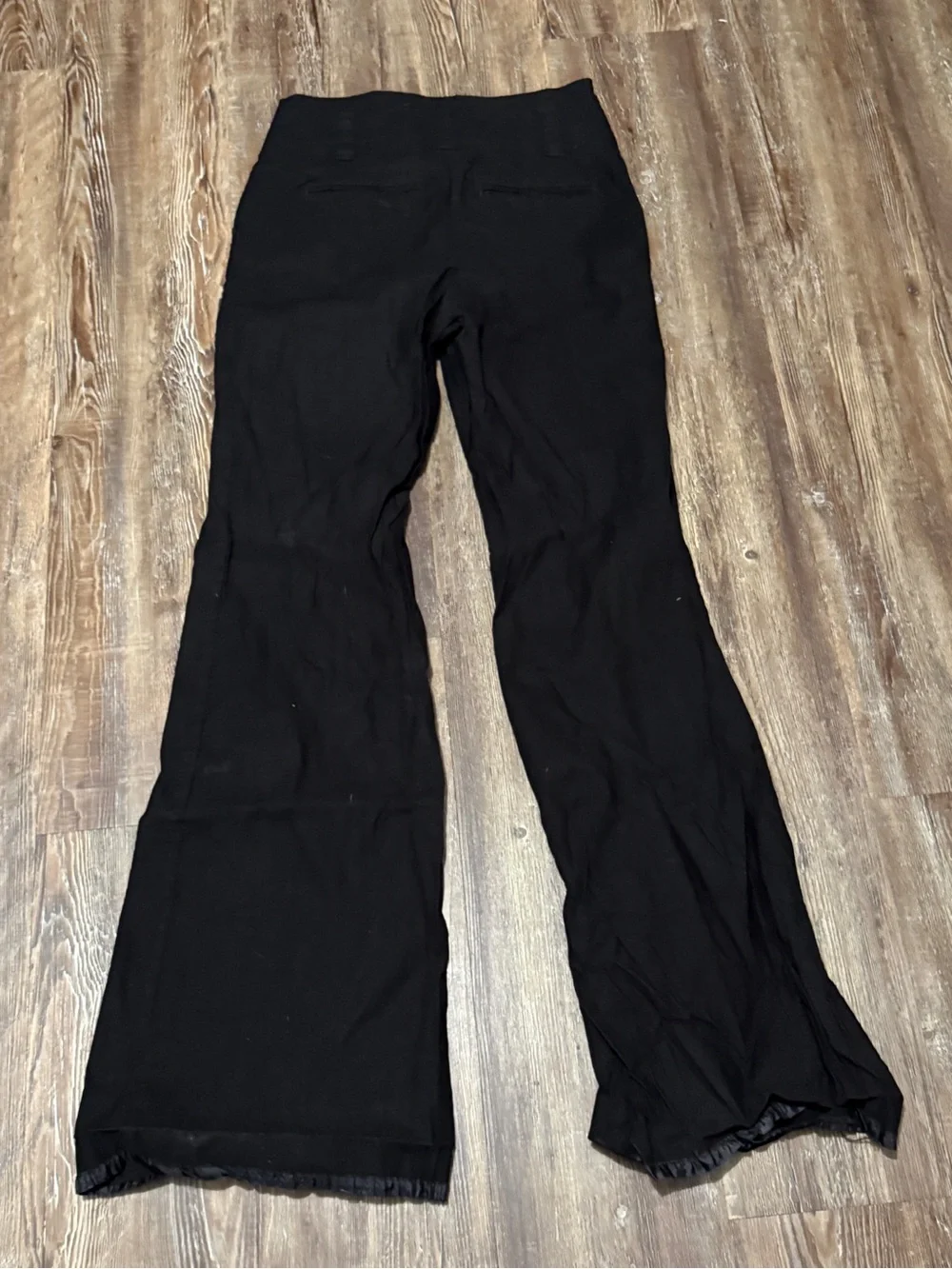 Maeve The Naomi Linen Blend Flare Pants Women's 6 High Rise Utility Pocket Black